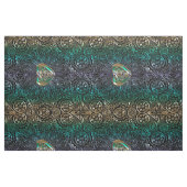 Celtic Heart Mandala in Green Gold Stof (Fat Quarter)