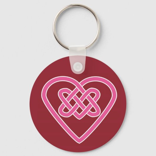 Celtic Heart Red Sleutelhanger (Voorkant)
