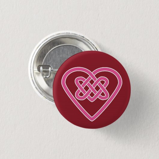 Celtic Heart Round Button (Voorkant /achterkant)