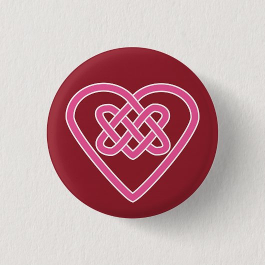 Celtic Heart Round Button (Voorkant)