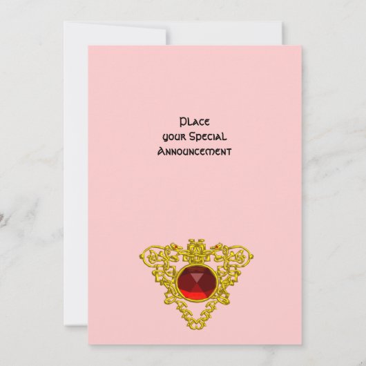 CELTIC HEART roze Kaart (Achterkant)