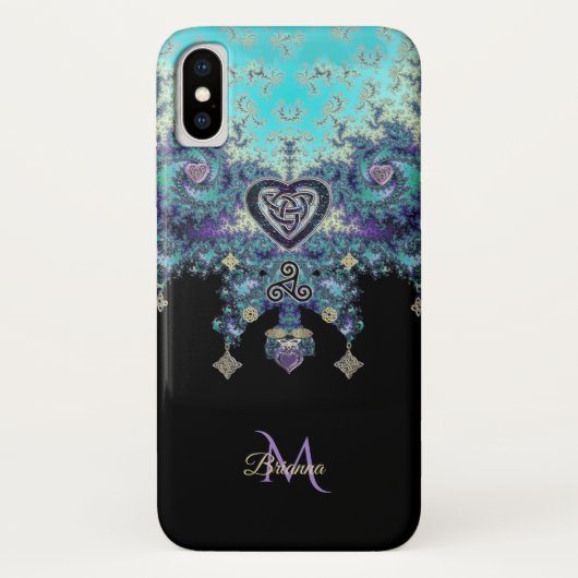 Celtic Heart Triskratal Design iPhone Hoesje (Achterkant)