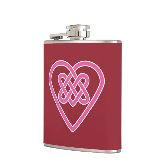 Celtic Heart Vinyl Wrapped Flask Heupfles (Links)