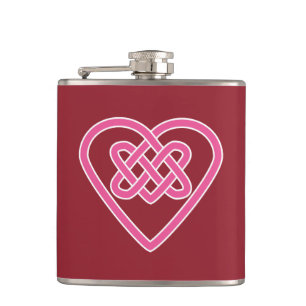 Celtic Heart Vinyl Wrapped Flask Heupfles