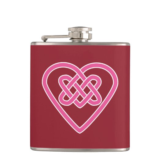 Celtic Heart Vinyl Wrapped Flask Heupfles (Voorkant)