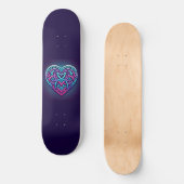 Celtic Heart w / Donkerblauw Persoonlijk Skateboard (Voorkant)