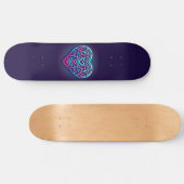 Celtic Heart w / Donkerblauw Persoonlijk Skateboard (Horizontaal)