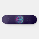 Celtic Heart w / Donkerblauw Persoonlijk Skateboard (Horizontaal)