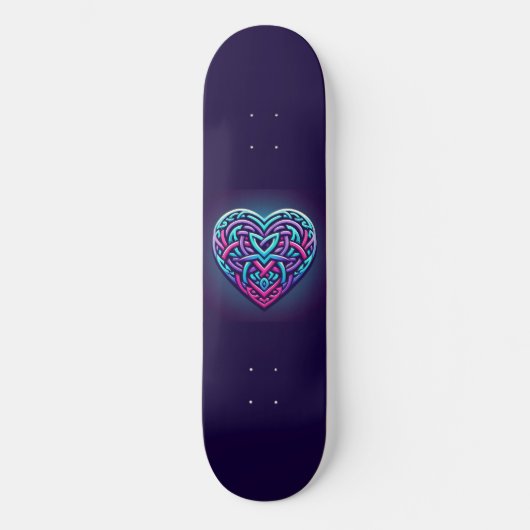 Celtic Heart w / Donkerblauw Persoonlijk Skateboard (Voorkant)