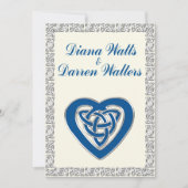 Celtic Heart Wedding Invitation 2 Kaart (Voorkant)