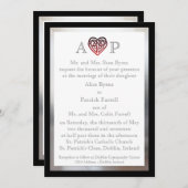 Celtic Heart - Wedding-uitnodiging Kaart (Voorkant / Achterkant)