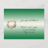 Celtic Hearts op Green Gradient RSVP-Briefkaart Uitnodiging Briefkaart (Voorkant)
