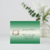 Celtic Hearts op Green Gradient RSVP-Briefkaart Uitnodiging Briefkaart (Staand voorkant)