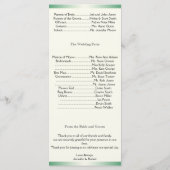 Celtic Hearts op Green Gradient Wedding Program Programmakaart (Achterkant)