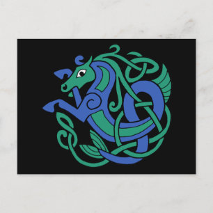 Celtic Hippocampus Zee-paard Briefkaart