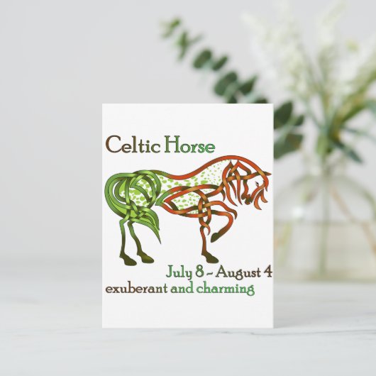 Celtic Horse Briefkaart (Staand voorkant)