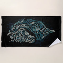 Celtic Horse Head – Viking Knot Design Strandlaken