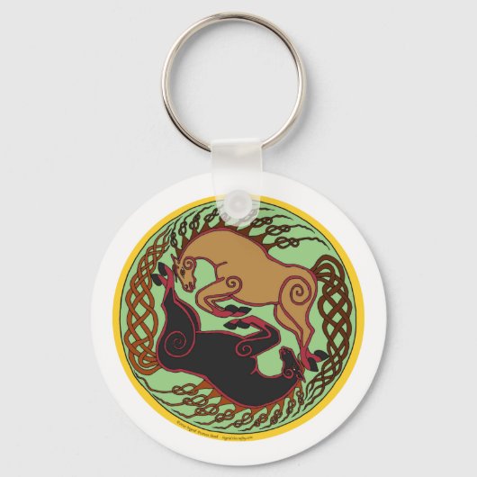celtic horse yin yang sleutelhanger (Voorkant)