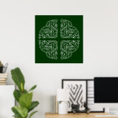 Celtic Hounds Mandala Design Poster (Thuiskantoor)