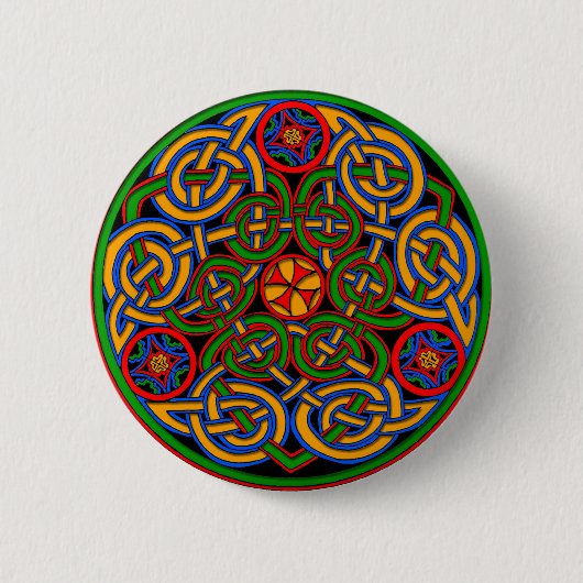 Celtic IIlumination - Trinity Circle Ronde Button 5,7 Cm (Voorkant)