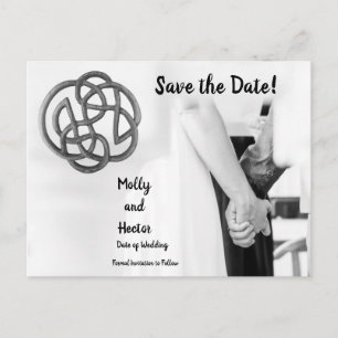Celtic Infinity Knot Holding Hands Save the Date Briefkaart