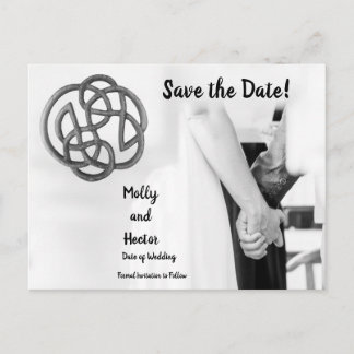 Celtic Infinity Knot Holding Hands Save the Date Briefkaart