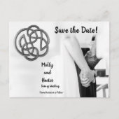 Celtic Infinity Knot Holding Hands Save the Date Briefkaart (Voorkant)