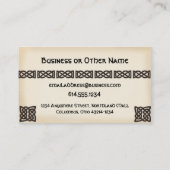 Celtic Irish Bars & Symbols Design Visitekaartjes (Achterkant)