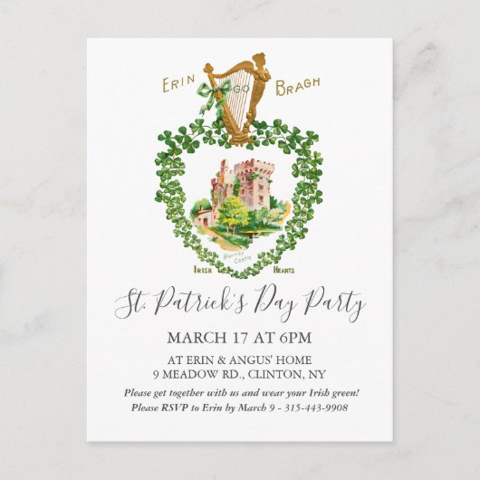 Celtic Irish Blarney Castle St. Patrick's Day Feestdagenkaart (Voorkant)