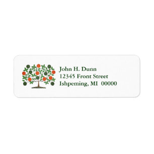 Celtic Irish Family Tree Green & Oranje Labels
