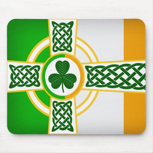 Celtic Irish Flag Design voor Muismat (Voorkant)