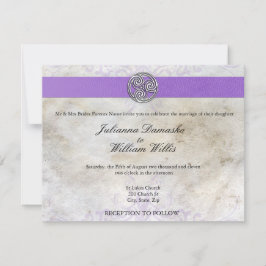 Celtic Irish Gaelic Triskelion Wedding Invite Kaart