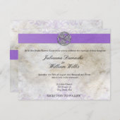 Celtic Irish Gaelic Triskelion Wedding Invite Kaart (Voorkant / Achterkant)