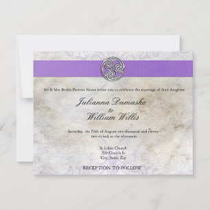 Celtic Irish Gaelic Triskelion Wedding Invite Kaart