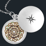 celtic irish ierland locket ketting<br><div class="desc">Coven Symbol Spiral Essence Unicorn Griffon Celtic Coven Symbol Spiral Essence wood tree blue Celtic wood druid wicca heks irish</div>