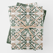 Celtic IRISH knot green brown beige Inpakpapier Vel (In situ)