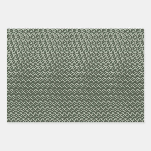 Celtic IRISH knot green brown beige Inpakpapier Vel (Voorkant 2)