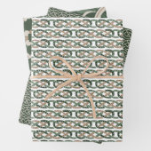 Celtic IRISH knot green brown beige Inpakpapier Vel (In situ)
