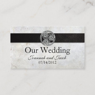 Celtic Irish Knot Wedding Website Card Informatiekaartje