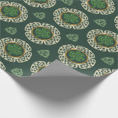 Celtic Irish Shamrock Shield Traditional Irish Cadeaupapier (Hoek)