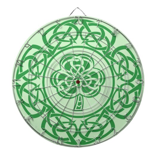 Celtic Irish Shamrock Shield Traditional Irish Dartbord (Voorkant)