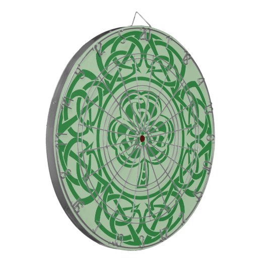 Celtic Irish Shamrock Shield Traditional Irish Dartbord (Voorkant Links)