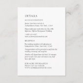 Celtic Irish Swan Love Knot Wedding Details Informatiekaartje (Voorkant)