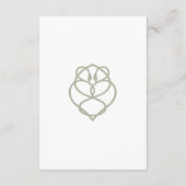 Celtic Irish Swan Love Knot Wedding Details Informatiekaartje (Achterkant)