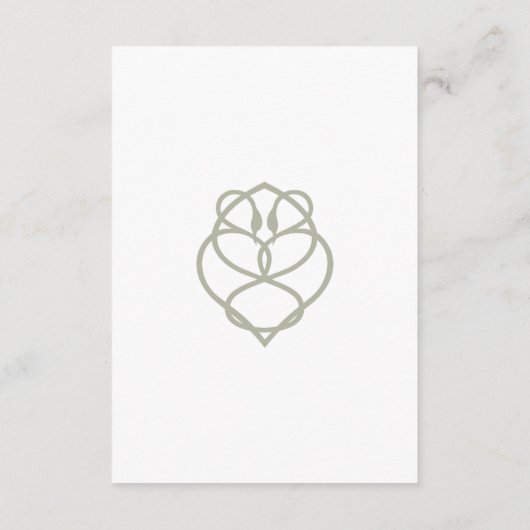 Celtic Irish Swan Love Knot Wedding Details Informatiekaartje (Achterkant)