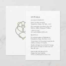 Celtic Irish Swan Love Knot Wedding Details Informatiekaartje