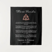 Celtic Irish Wedding Vows Handfasting Ceremony Wandkleed (Voorkant)