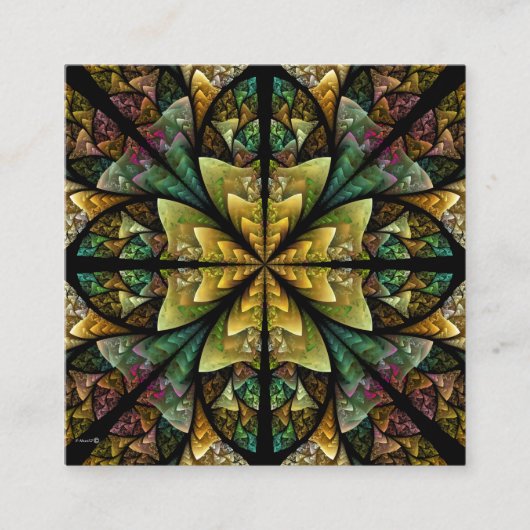 Celtic Journey abstract Vierkante Visitekaartje (Voorkant)