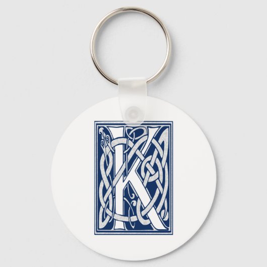Celtic K Monogram Sleutelhanger (Voorkant)