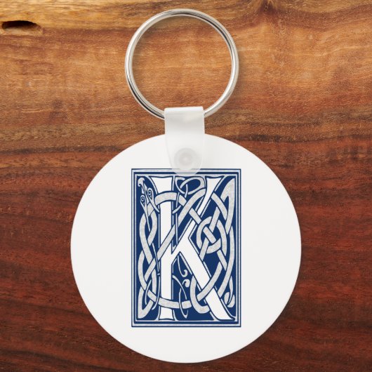 Celtic K Monogram Sleutelhanger (Voorkant)
